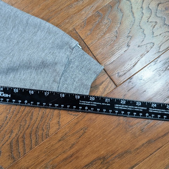 Vintage Levis Raglan Sweatshirt XL 24x24 Heather Gray Tricolor Logo Patch - Picture 10 of 13